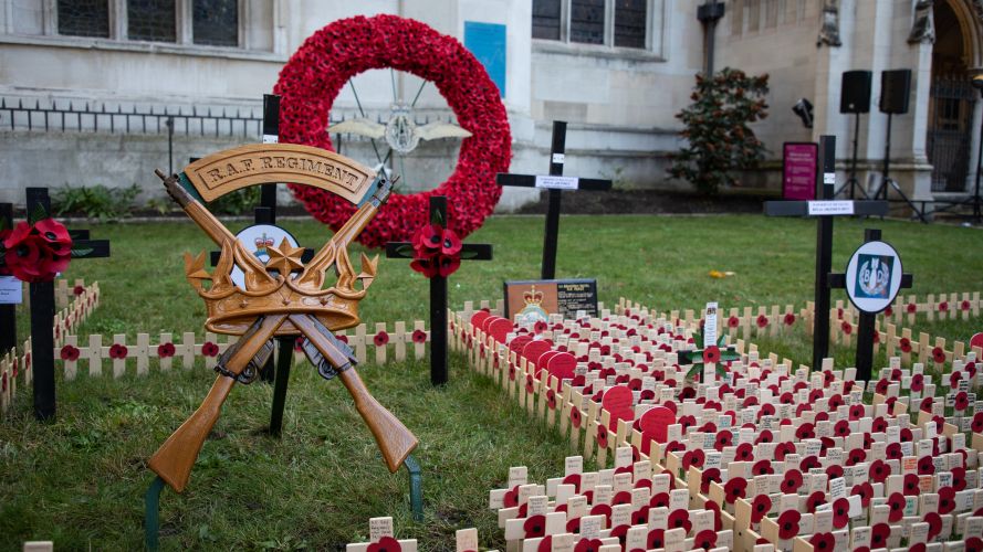 The Field of Remembrance memorial garden at Westminster Abbey