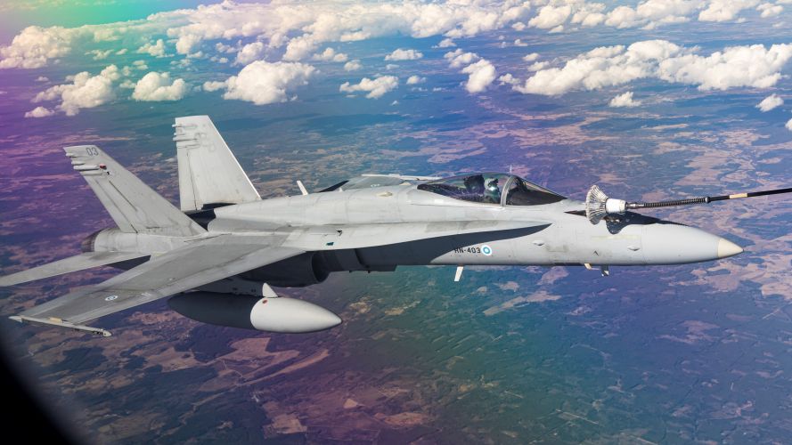 The Finnish Air Force participated in Exercise Ramstein Alloy 22-1 with two McDonnell Douglas F/A-18Cs 13042022 CREDIT RAF.jpg