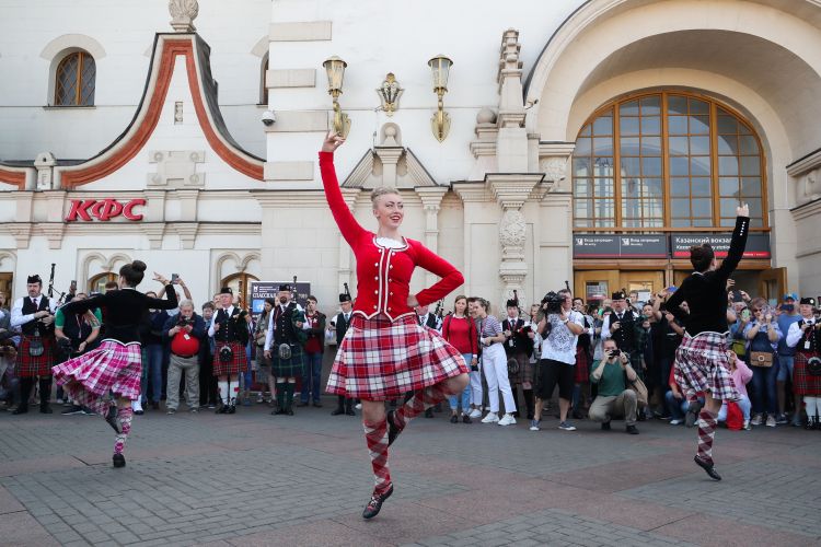 The International Celtic Dance Team at Spasskaya Tower Festival 2019, Moscow (Picture: PA).