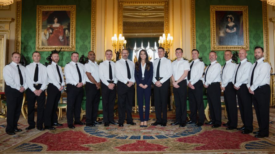 The Princess of Wales has held an audience with the crew of HMS Glasgow in Scotland 29092022 CREDIT Kensington Palace 