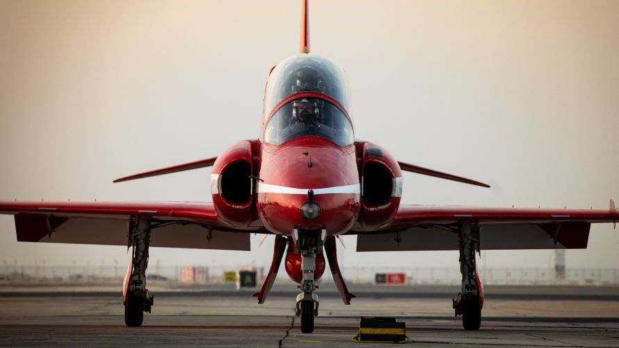 The RAF Red Arrows landing in Bahrain ahead of multi-stop tour of the Gulf region 31102022 CREDIT RAF Red Arrows.jpg