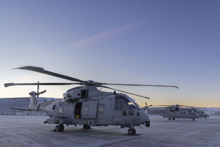 One of the helicopters used by the Commando Force during Operation Clockwork (Picture: Royal Navy).