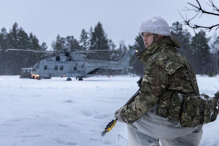 Members of the Commando Helicopter Force on patrol during Operation Clockwork (Picture: Royal Navy).