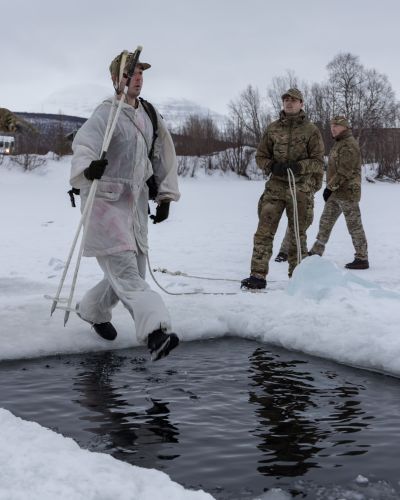 The Force had to learn how to escape freezing waters in Norway during Operation Clockwork (Picture: Royal Navy).