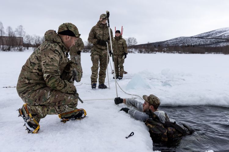 The Force had to learn how to escape freezing waters in Norway during Operation Clockwork (Picture: Royal Navy).