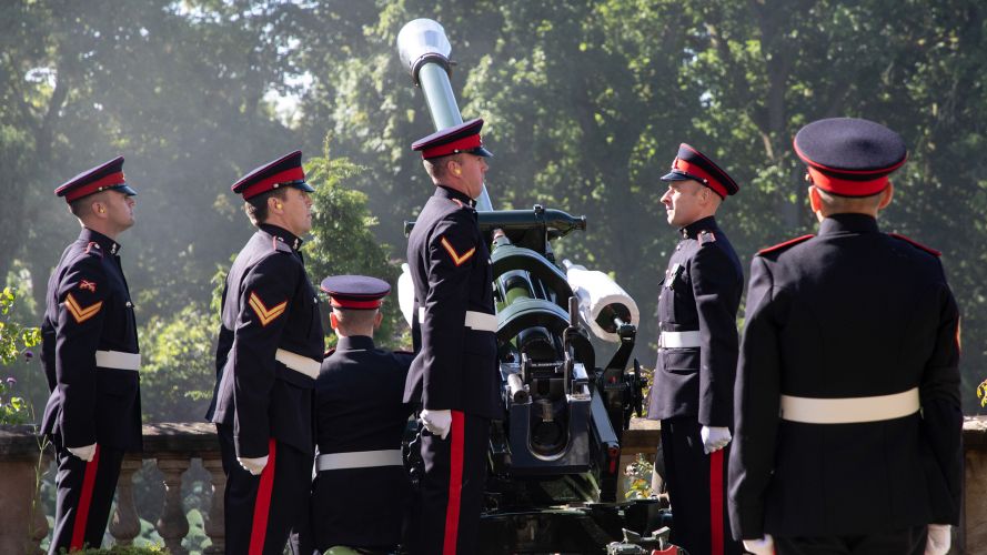 The reservists of 206 (Ulster) Battery, Royal Artillery mark the official proclamation in London of Charles III as King with a 21 Gun salute at Royal Hillsborough Castle (Picture: MOD).