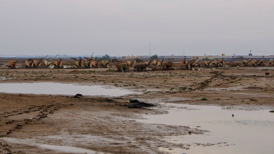 Thousands of tanks and vehicles remain at Camp Taji.