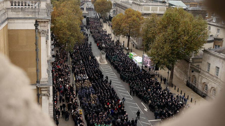 Thousands of veterans have marched past the Cenotaph in London to commemorate their comrades and predecessors who died on behalf of their country (Picture: MOD)