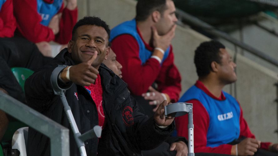 Thumbs up from the Army bench as they took in the action Credit Alligin Photography Date 13042022.jpg 