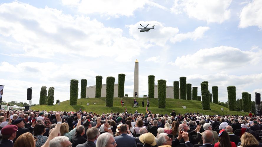 UK Armed Forces have paid tribute to veterans of the Falklands Conflict at a commemoration at the National Memorial Arboretum 14062022 CREDIT MOD Crown Copyright.jpg