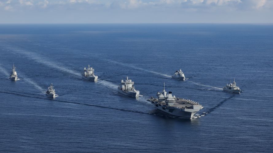 UK Carrier Strike Group (CSG) units assembled for the start of Exercise Joint Warrior, 21022024 CREDIT MOD