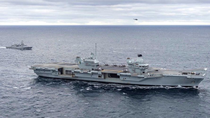 UK carrier strike group operating off the coast of Norway 09112023 CREDIT Royal Navy
