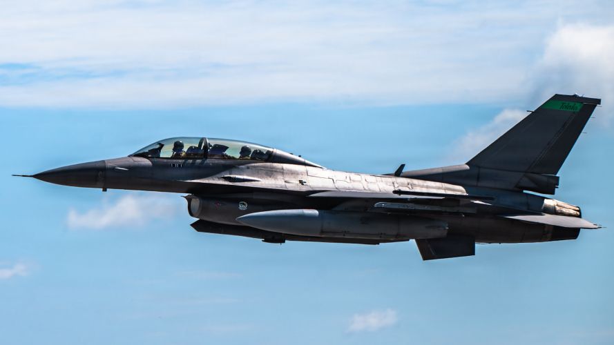 Dozens of aircraft from across the country are testing their combat readiness (Picture: US Department of Defence) US Air Force F-16D Fighting Falcon Tyndall Air Force Base, Florida Exercise Checkered FlagCREDIT US DEPT DEFENSE