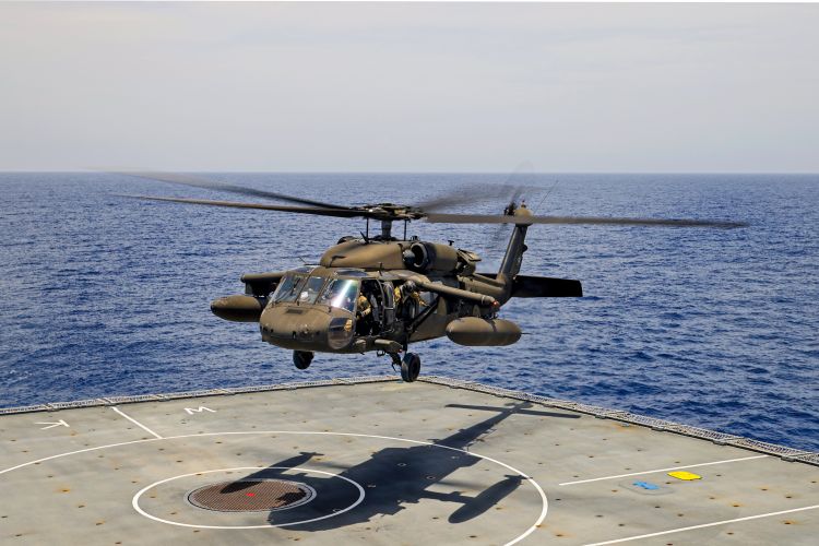 US Army UH60L Black Hawk helicopters on board RFA WAVE KNIGHT to assist with aid response effort in Haiti 19082021 Credit MOD Crown Copyright.jpg