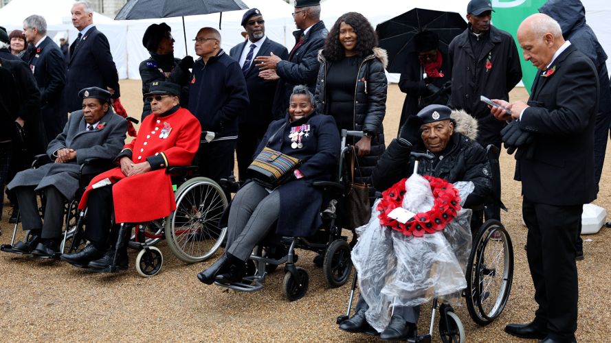 Veterans gather at Horse Guards Parade in London ahead of Remembrance Sunday commemorations at the Cenotaph (Picture: MOD).
