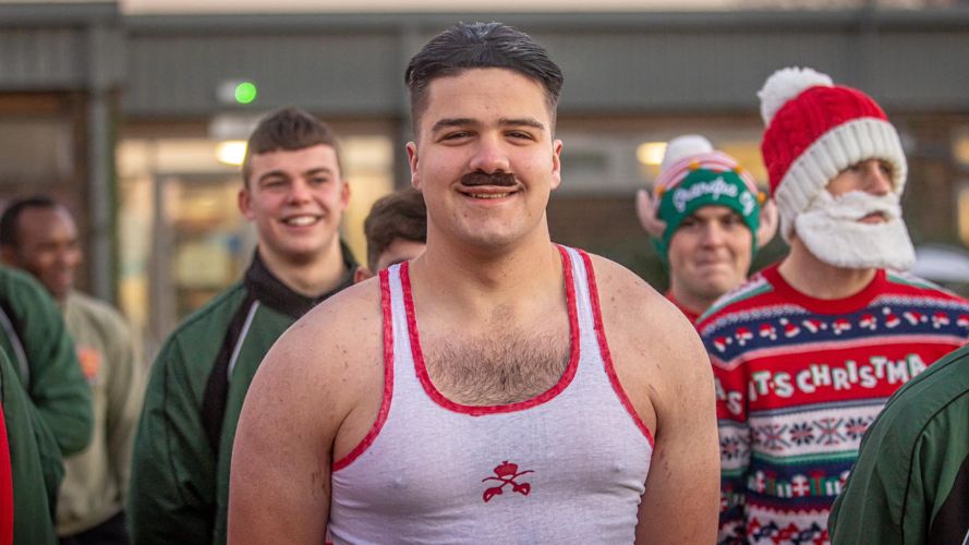 Welsh Guards Christmas fancy dress PT session 9 111222 CREDIT WELSH GUARDS