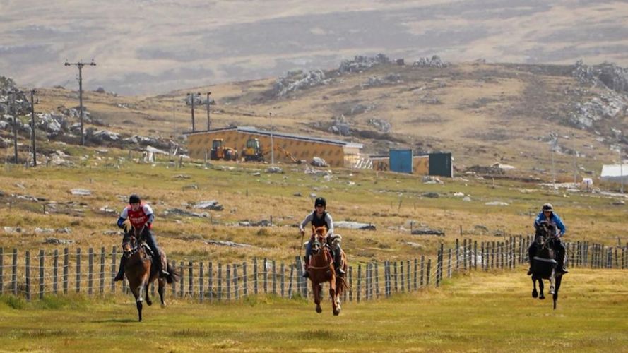 Welsh Guards in the Falklands, annual race meeting 04012024 CREDIT Welsh Guards