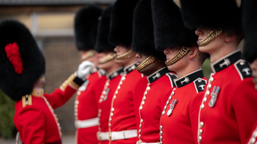 Welsh Guards members at Combermere Barracks getting ready for inspection by the Company Commander 11092022 CREDIT MOD Crown Copyright.jpg