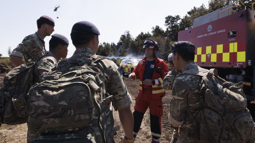 Around 200 military personnel were deployed to South Wales following a request from South Wales Fire and Rescue Service (Picture: MOD) Army steps in to help with South Wales wildfires pic MOD