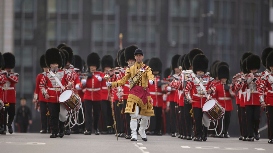 The majority of Armed Forces personnel participating in the Coronation procession travelled to London via train overnight, arriving at Waterloo Station