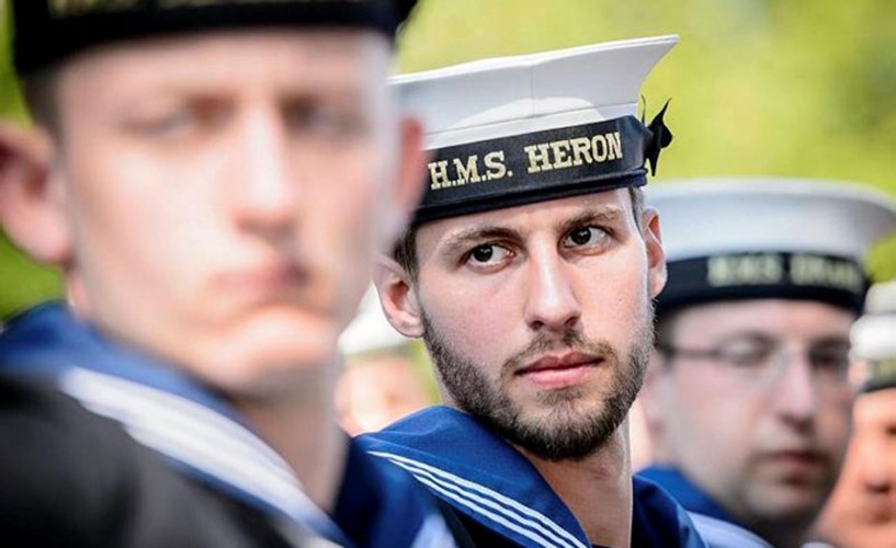 Bearded Royal Navy Sailor From HMS Heron 