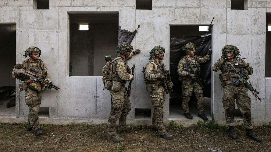 Danish Viking Company troops during Exercise Dragon Charge 17 August 2022 CREDIT Crown Copyright