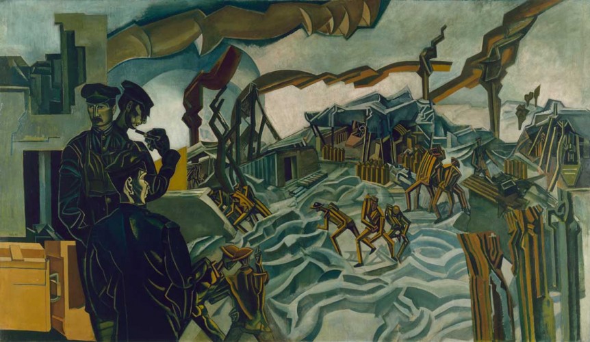 A Battery Shelled by Percy Wyndham Lewis.
Copyright Imperial War Museum