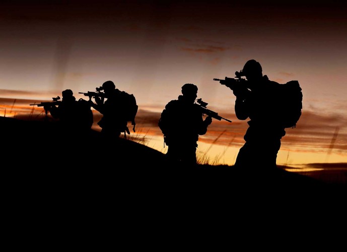 The Commandant General Royal Marines' Prize - Awarded for the best section or unit portfolio of three prints depicting Royal Marines related subjects.  Winner: Fleet Photographic Unit North