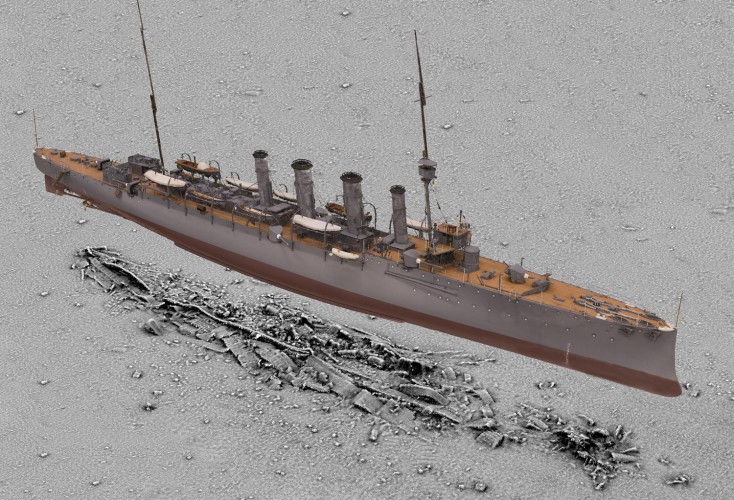 The survey was carried out in partnership with the Maritime and Coastguard Agency (c) Historic England