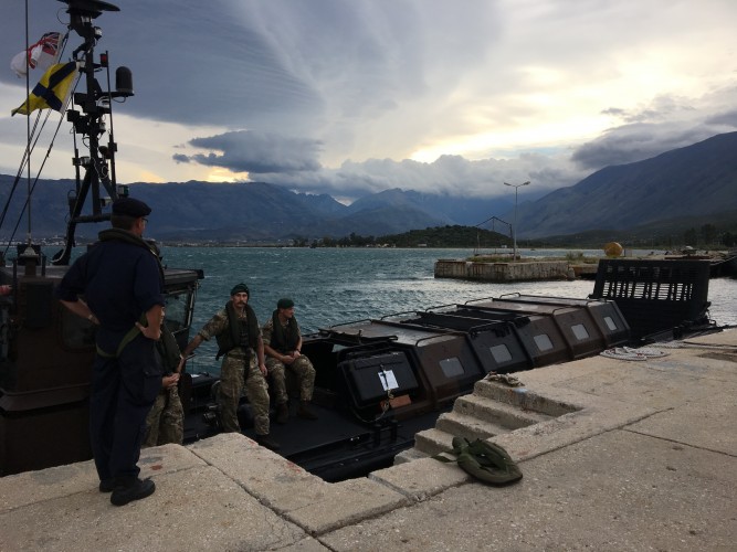 Back on Albanian soil at Vlore Peninsula after the final LCVP journey 