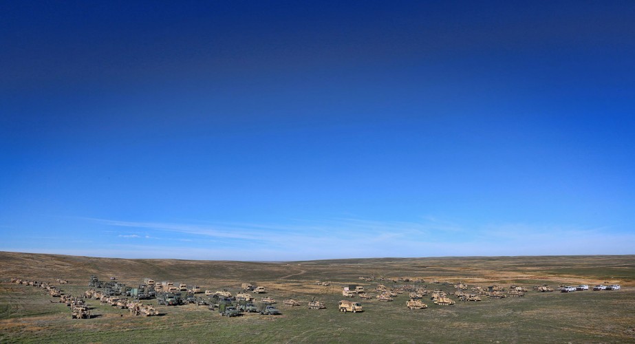 The Exercise Prairie Storm 4 Battlegroup formed up on the BATUS training area.