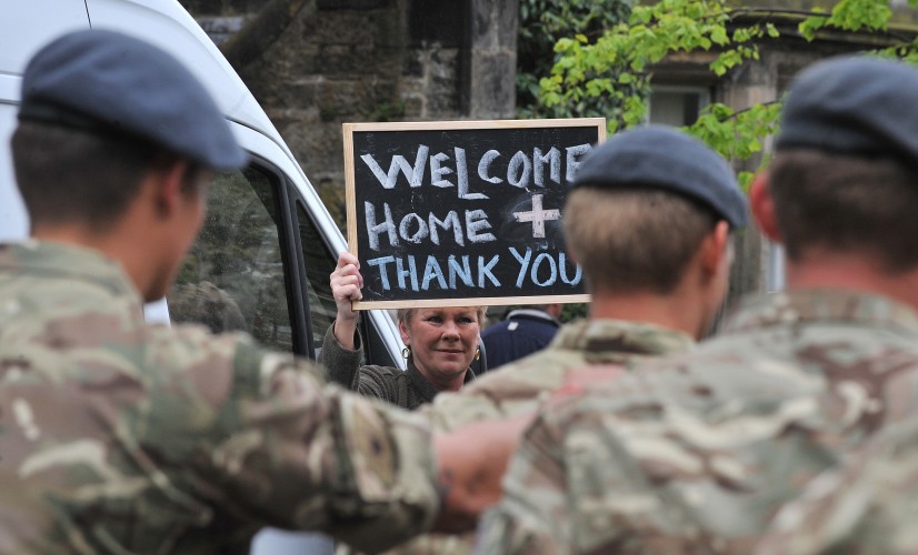 Locals from St Andrews show their appreciation during the Freedom of St Andrews Parade.

Picture: Crown Copyright 2014 / Royal Air Force / SAC Rich Dudley
