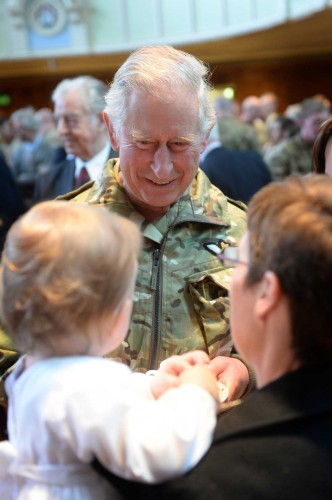 His Royal Highness The Prince of Wales met as many members of the Queen's Own Yeomanry Regimental Family as possible, no matter how junior.
