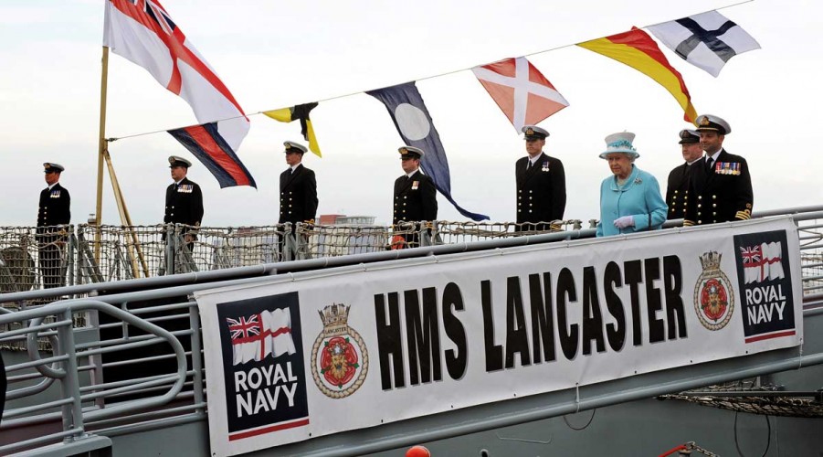 The Queen then had a private lunch on board in the ship’s hangar and spoke to crew members about the ship’s deployment to the North Atlantic and Caribbean Sea last year.