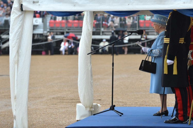 Her Majesty The Queen presented the Household Cavalry with new Standards today. 