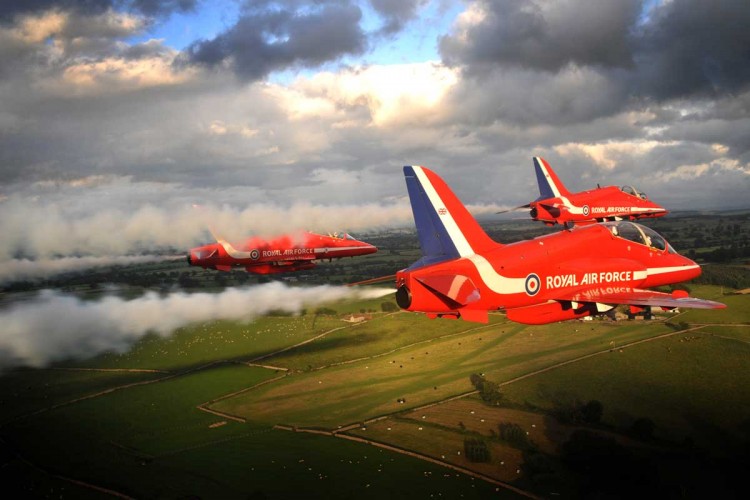 The Red Arrows are pictured flying over Scotland.

Photo Crown Copyright 2009