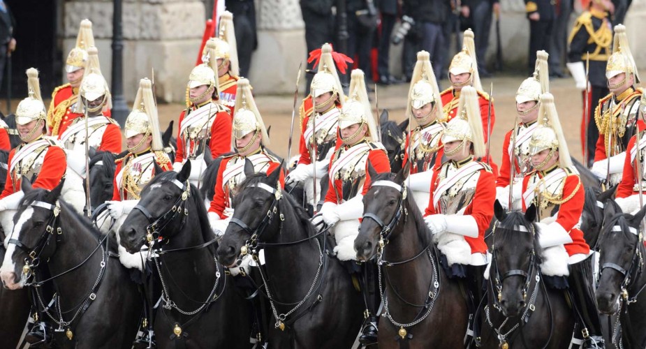Her Majesty The Queen presented the Household Cavalry with new Standards today. 