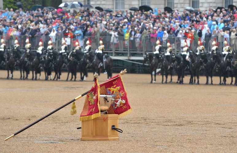 Her Majesty The Queen presented the Household Cavalry with new Standards today. 