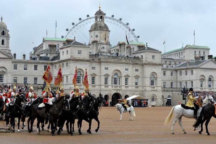 Her Majesty The Queen presented the Household Cavalry with new Standards today. 