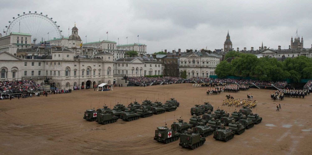 Her Majesty The Queen presented the Household Cavalry with new Standards today. 