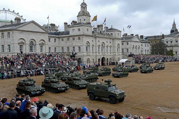 Her Majesty The Queen presented the Household Cavalry with new Standards today. 