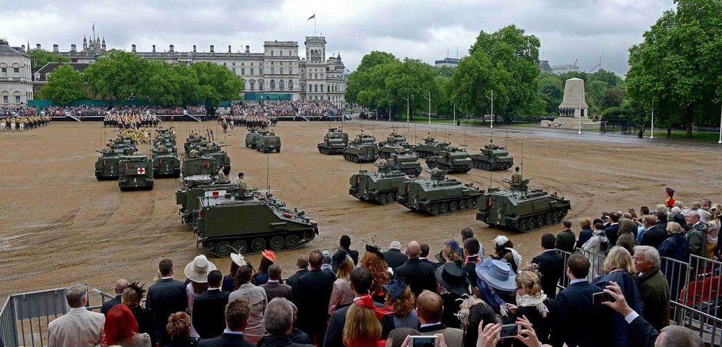 Her Majesty The Queen presented the Household Cavalry with new Standards today. 