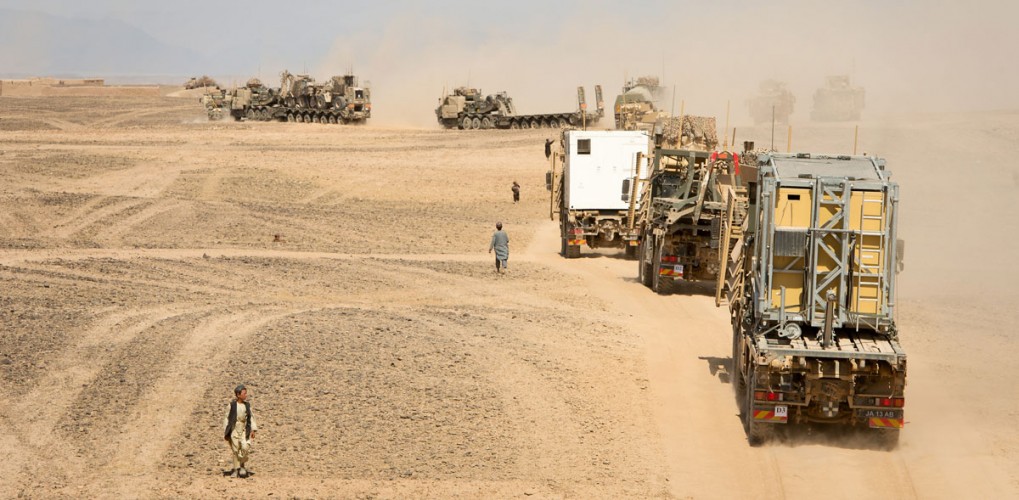 On 10 May 2014, a road move involving 77 military wehicles transported equipment from PB Sterga 2 to Camp Bastion after the PB was closed and all troops withdrawn back to Camp Bastion. 