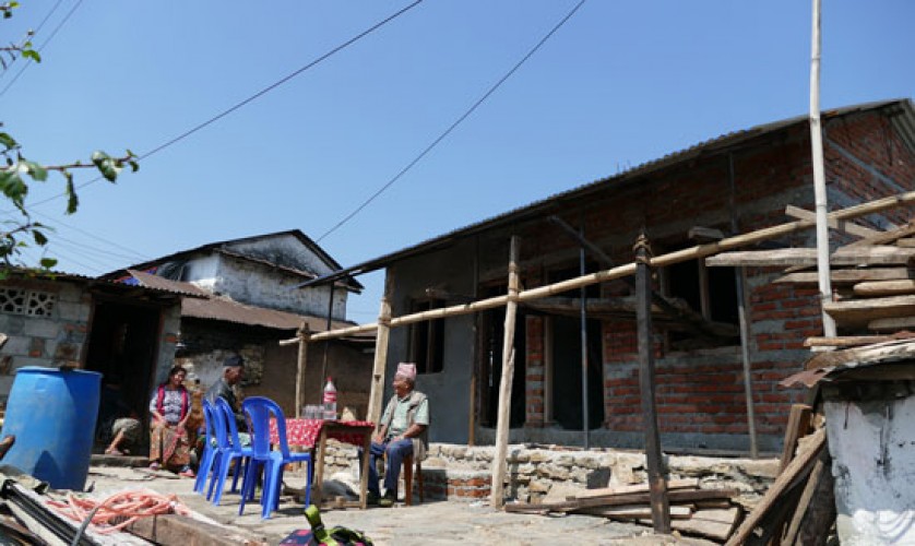 Work under way on Corporal Gunga Bahadur Gurung's new home