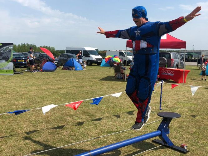 Captain America and Belle at RAF Odiham