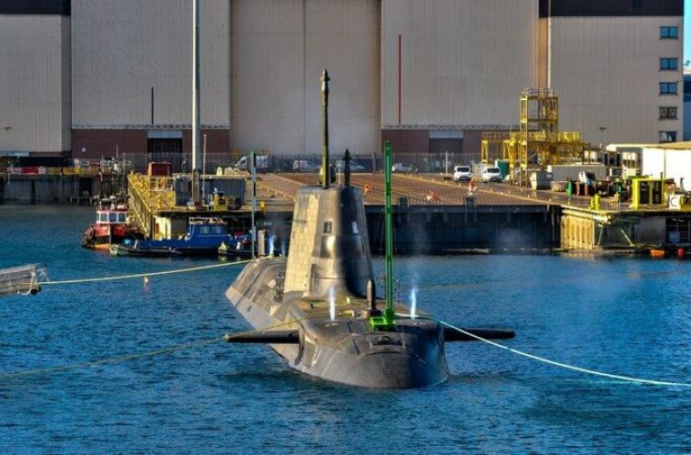 hMS Anson Astute class submarine during trim tests February 2022 wide view CREDIT BAE SYSTEMS.jpg