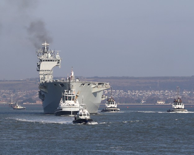 HMS Ocean arrives for the last time