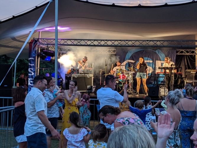 Rock The 90s on stage for CSE at RAF Marham