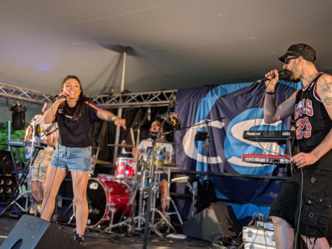 Rock The 90s on stage for CSE at RAF Marham