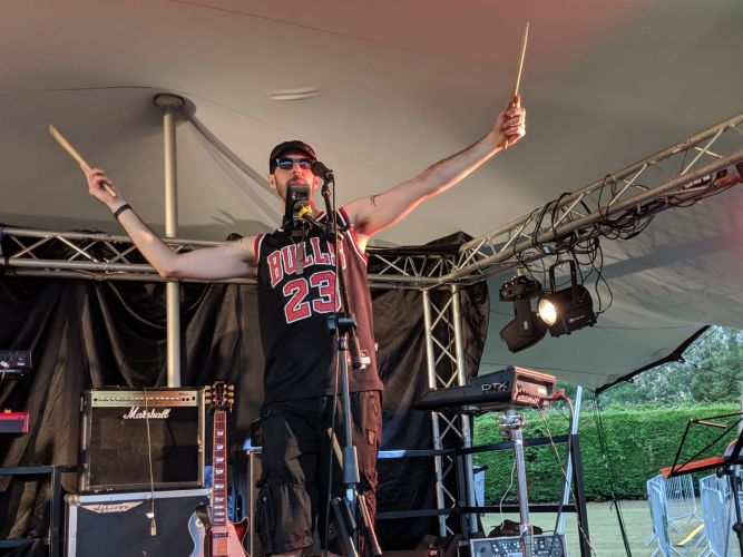Rock The 90s on stage for CSE at RAF Marham
